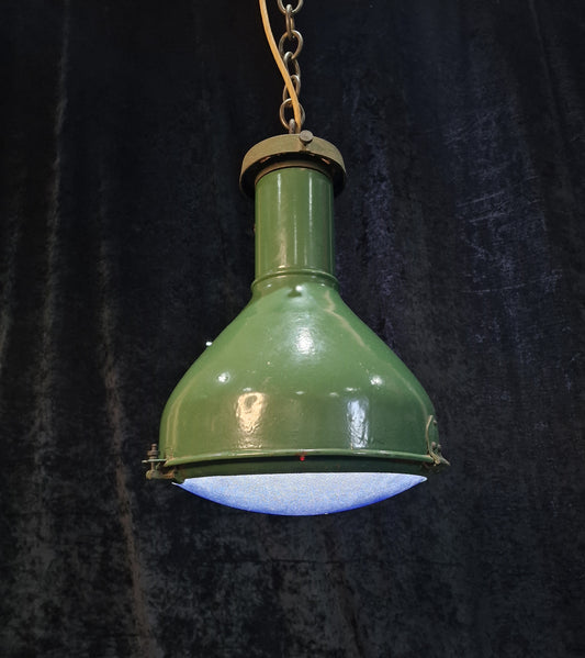 Rare Vintage 16 Doughty Street London Stamped Industrial Original Hanging Light