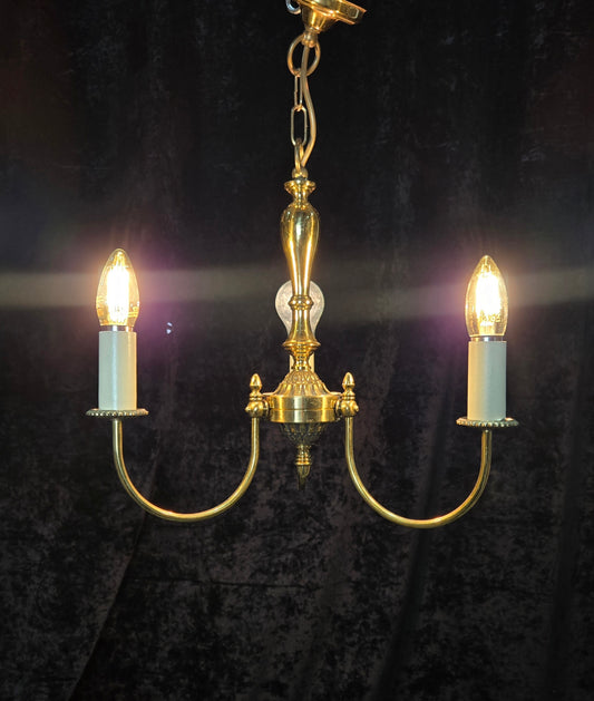 Decorative Elegant 3 Arm Polished Brass Vintage Style Chandelier Ceiling Light