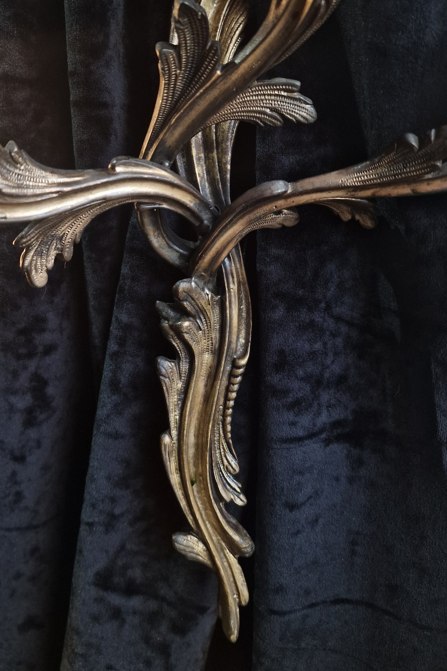 Gorgeous Pair Large 3 Arm Antique French Solid Brass Candle Wall Lights Sconces