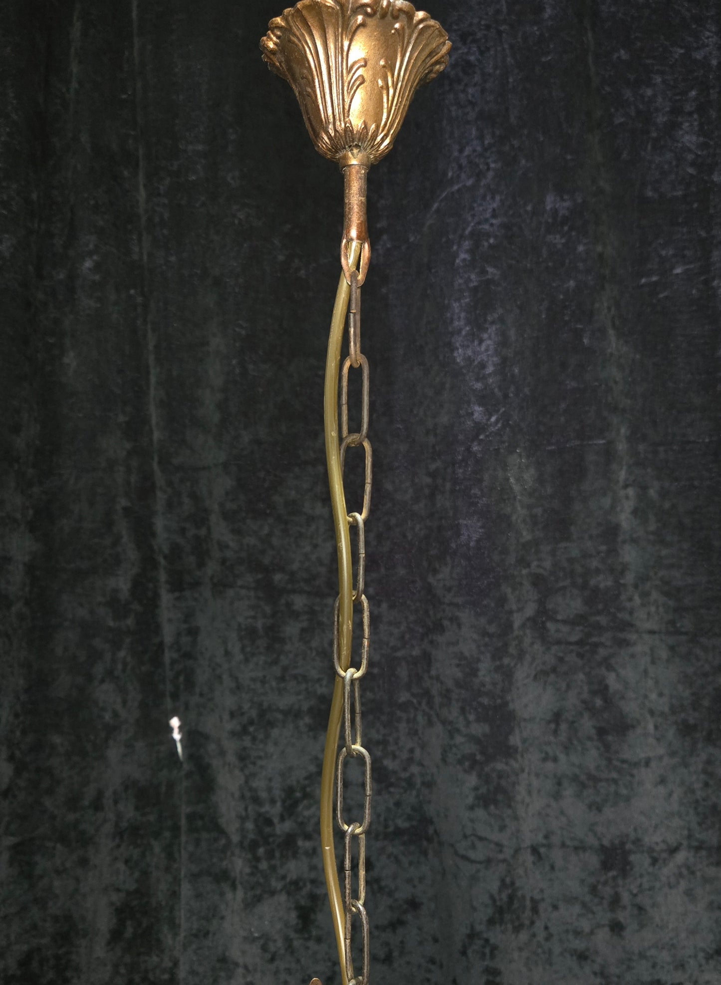 Beautiful Antique French 3 Tier Waterfall Montgolfiere Crystal Brass Chandelier