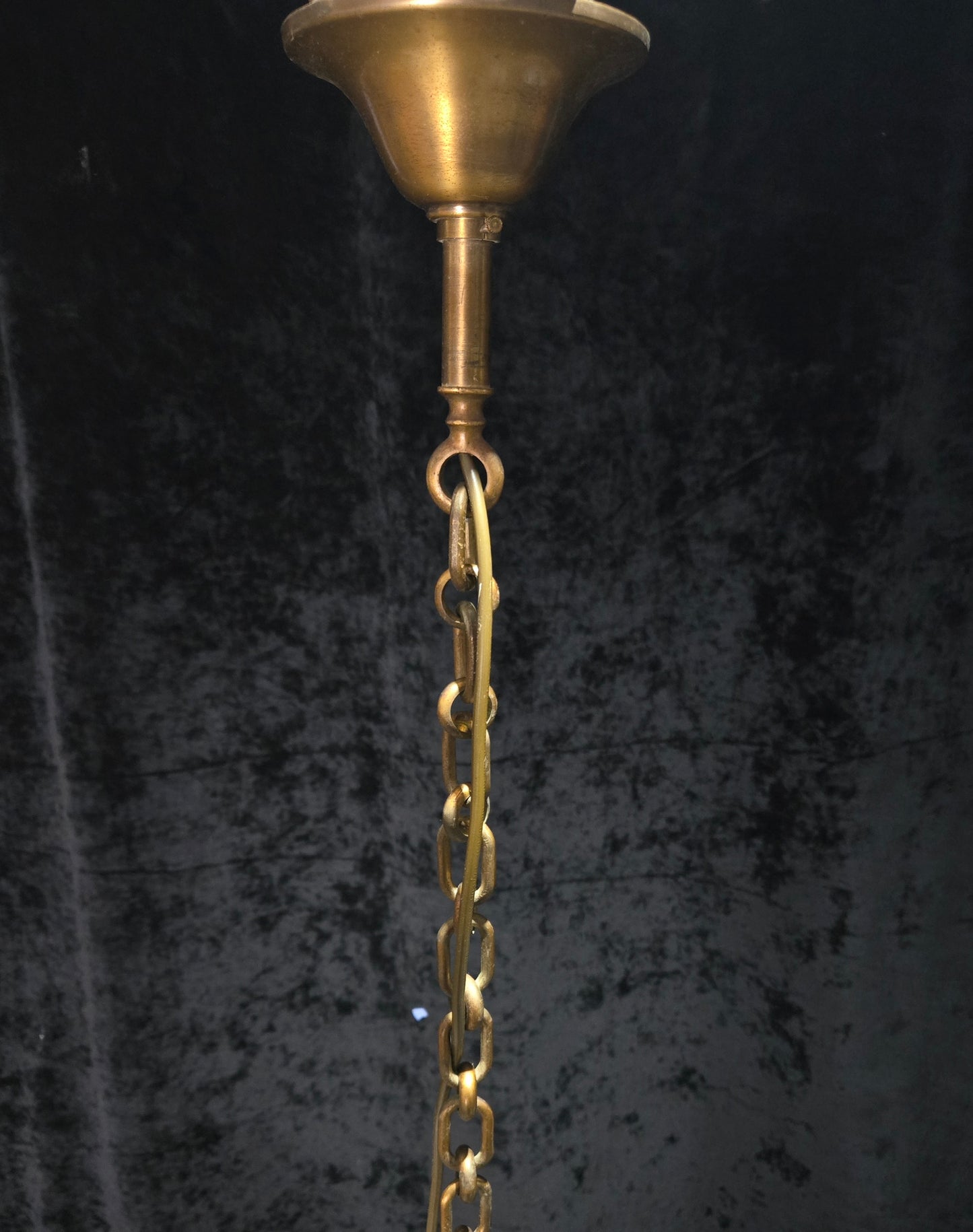 Grand Large Chateau Quality Heavy Antique French 6 Light Brass Cylinder Lantern