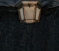 Traditional Heavy 1 Light Antique Wrought Iron Glass Flush Porch Light Lantern