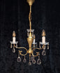 Lovely Vintage Italian 3 Arm Gilded Crystal Chandelier Ceiling Light