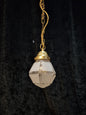 Small Vintage Italian Geometric Glass Shade 1 Light Hanging Lantern Light