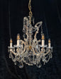Fabulous Vintage French Heavy All Glass 6 Arm Crystal Marie Therese Chandelier