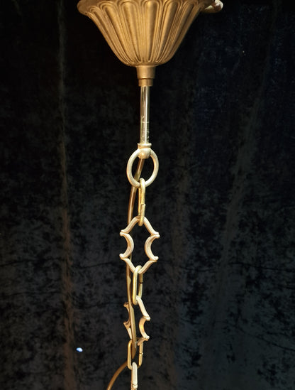Stately Large Heavy Antique French Brass 12 Light Crystal Chandelier Light