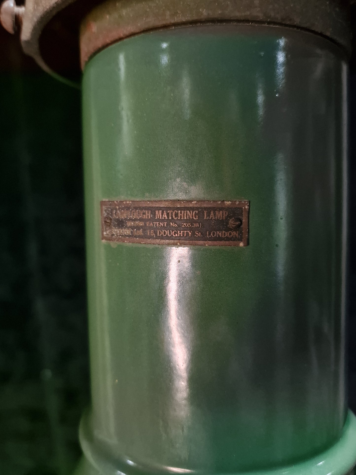 Rare Vintage 16 Doughty Street London Stamped Industrial Original Hanging Light