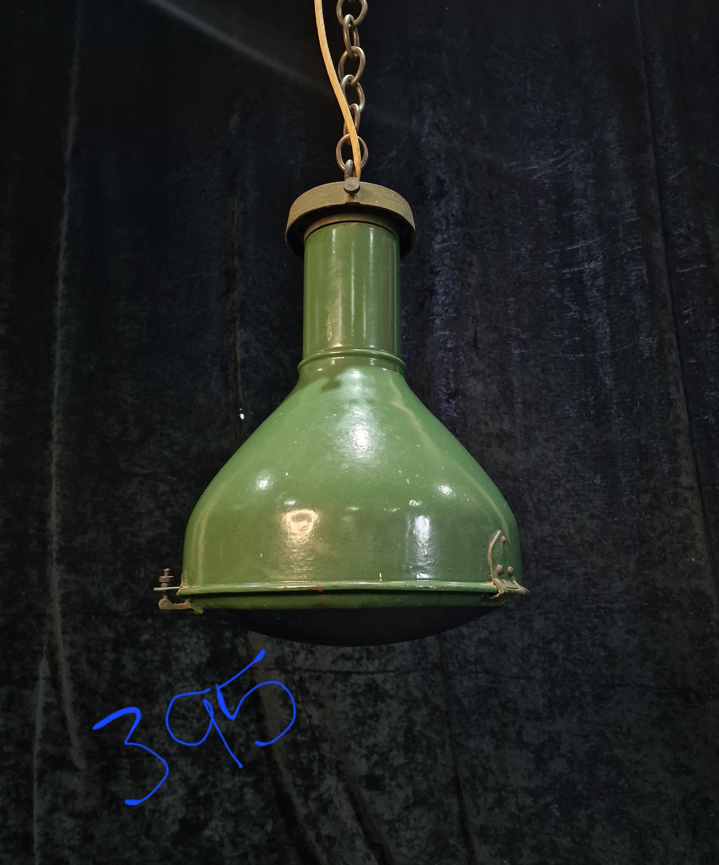 Rare Vintage 16 Doughty Street London Stamped Industrial Original Hanging Light