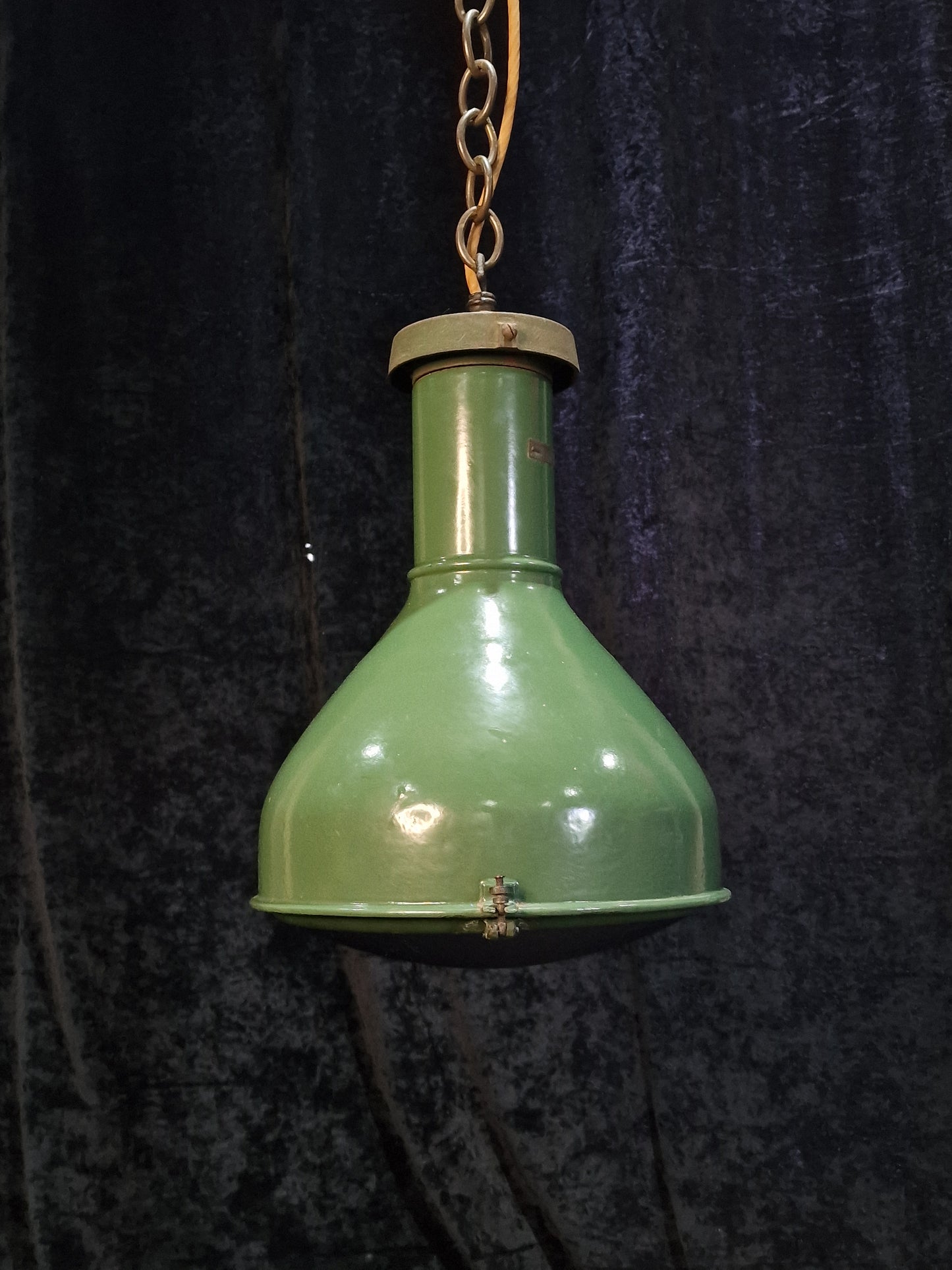 Rare Vintage 16 Doughty Street London Stamped Industrial Original Hanging Light