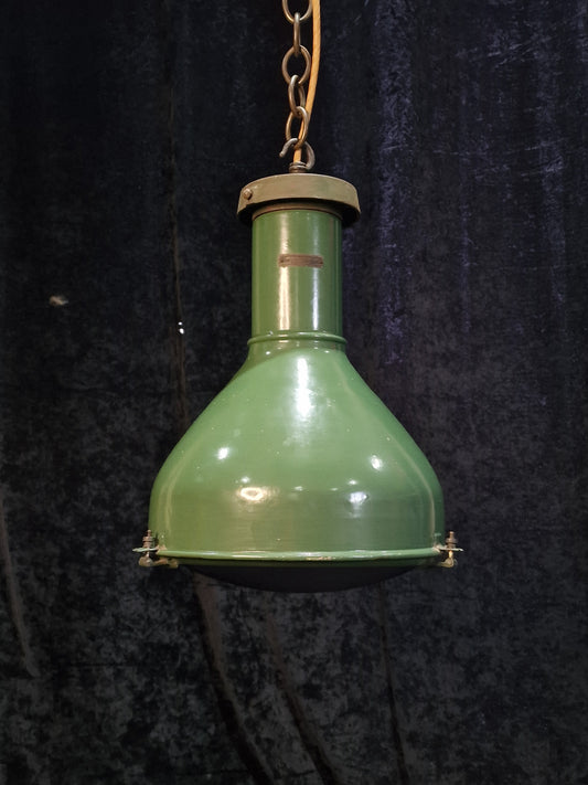 Rare Vintage 16 Doughty Street London Stamped Industrial Original Hanging Light