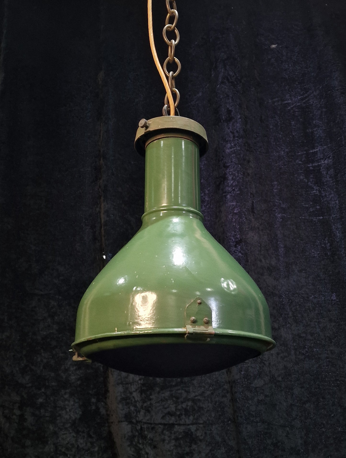 Rare Vintage 16 Doughty Street London Stamped Industrial Original Hanging Light