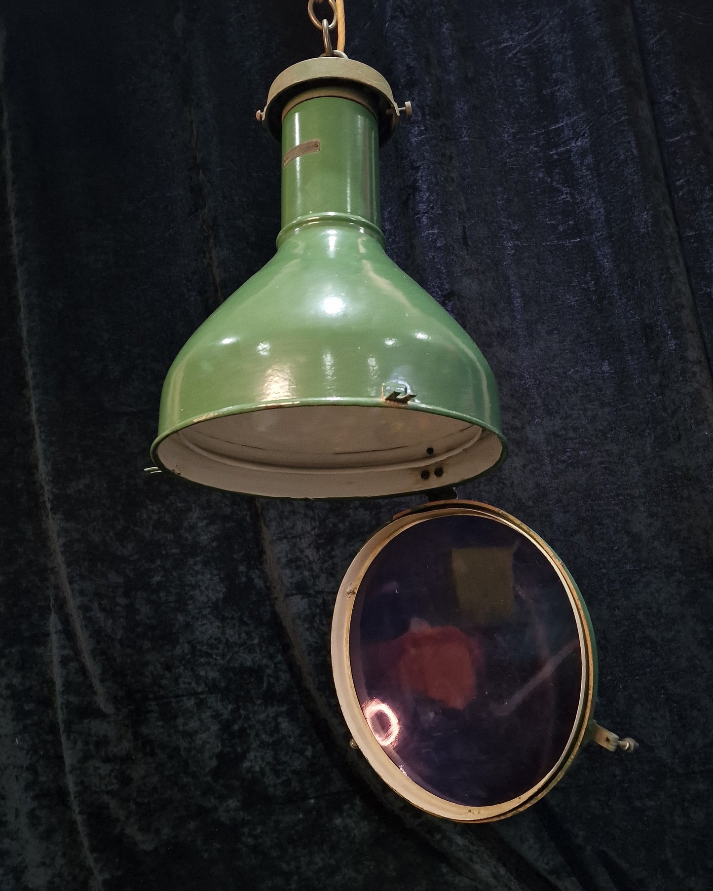 Rare Vintage 16 Doughty Street London Stamped Industrial Original Hanging Light