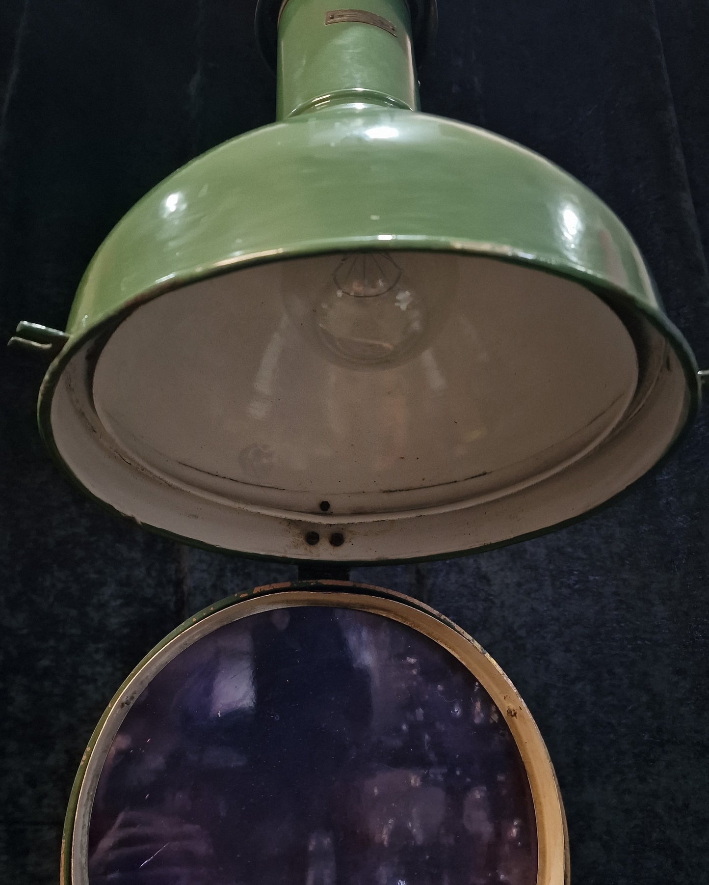 Rare Vintage 16 Doughty Street London Stamped Industrial Original Hanging Light