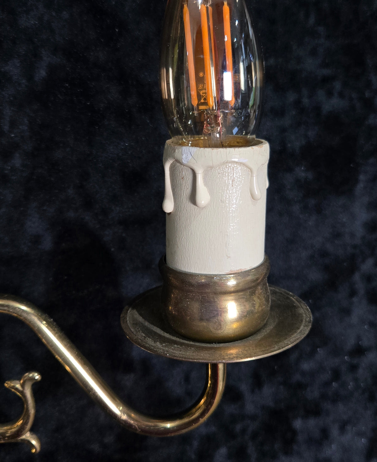 Petite Pair Vintage Polished Brass 2 Arm Electric Flemish Style Wall Lights