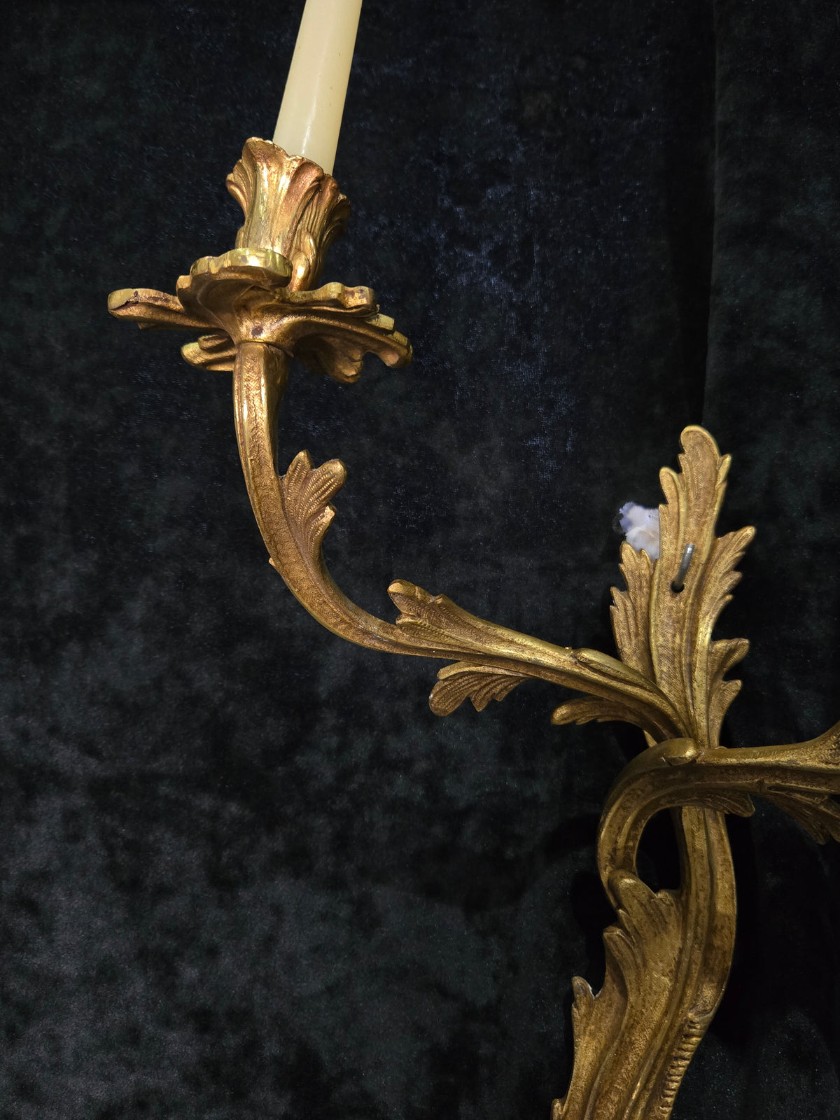 Fabulous Large Pair Antique French Brass 2 Arm Candle Wall Lights Sconces (Copy)