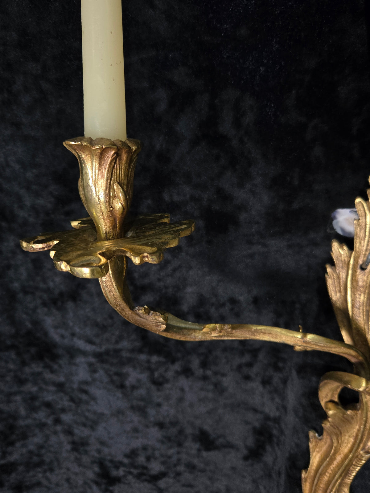 Fabulous Large Pair Antique French Brass 2 Arm Candle Wall Lights Sconces (Copy)