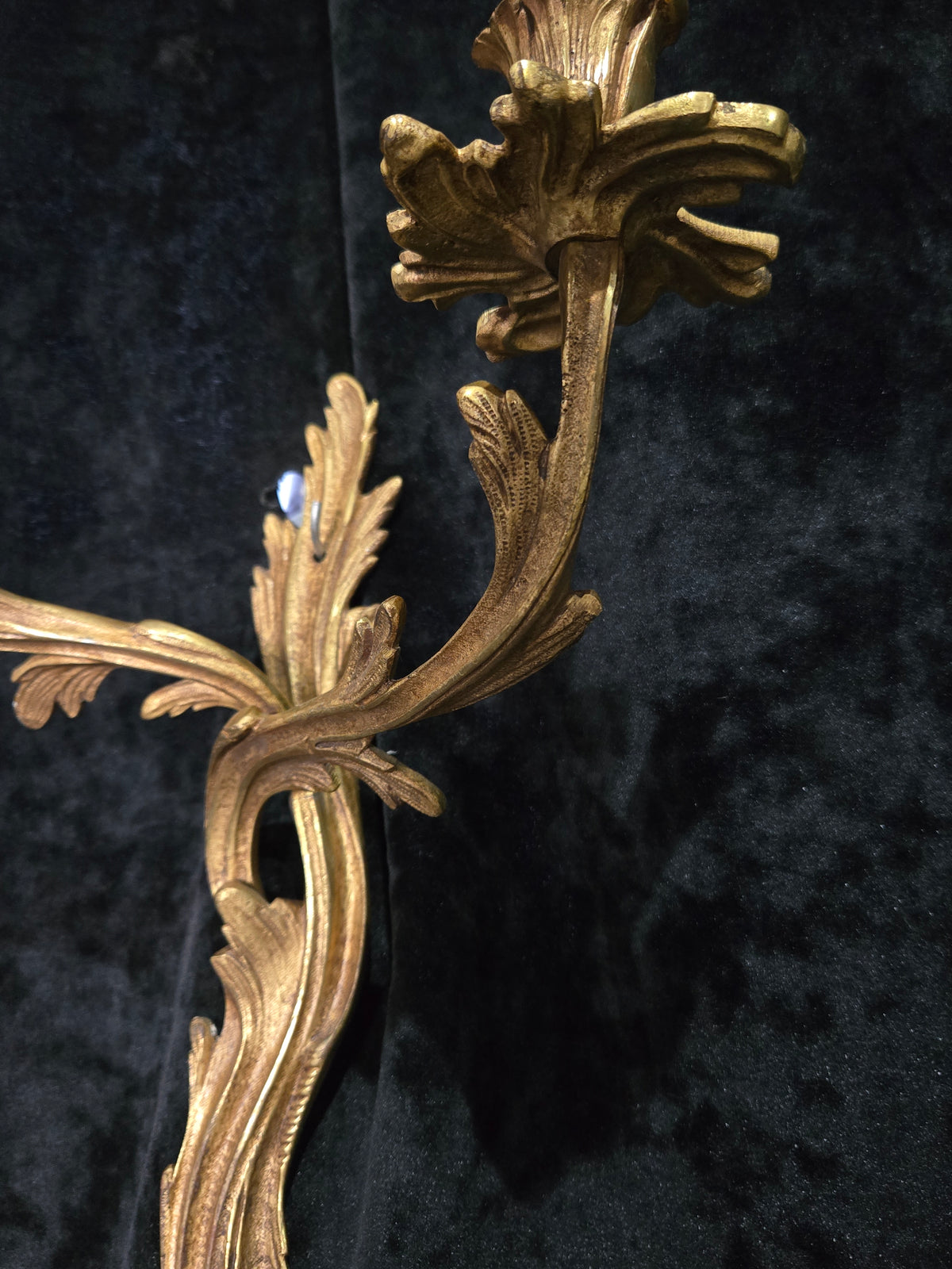 Fabulous Large Pair Antique French Brass 2 Arm Candle Wall Lights Sconces (Copy)