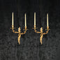 Fabulous Large Pair Antique French Brass 2 Arm Candle Wall Lights Sconces (Copy)