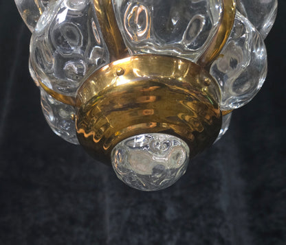 Decorative Murano Glass Antique Brass Bubble Lantern Ceiling Light