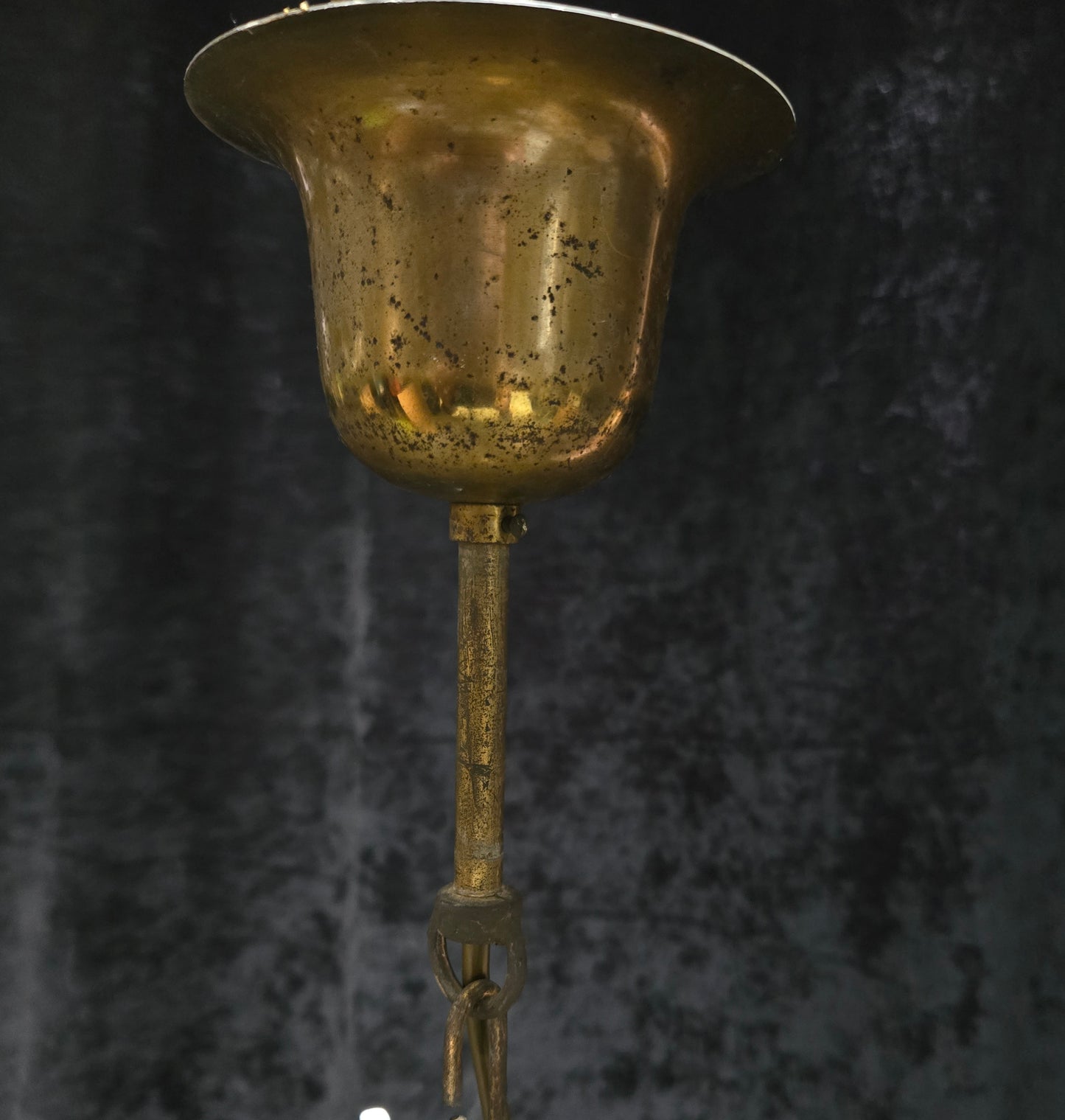 Traditional Heavy Vintage Dutch 8 Arm Brass Gothic Style Chandelier Light
