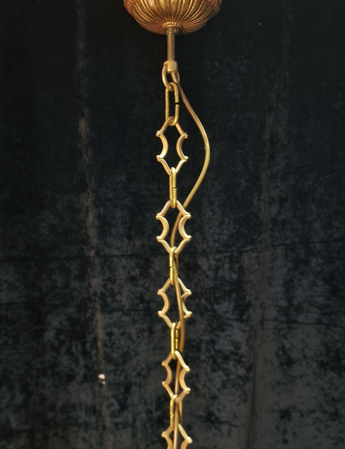 Stately Heavy Vintage French Empire Style 10 Arm Brass Chandelier Ceiling Light