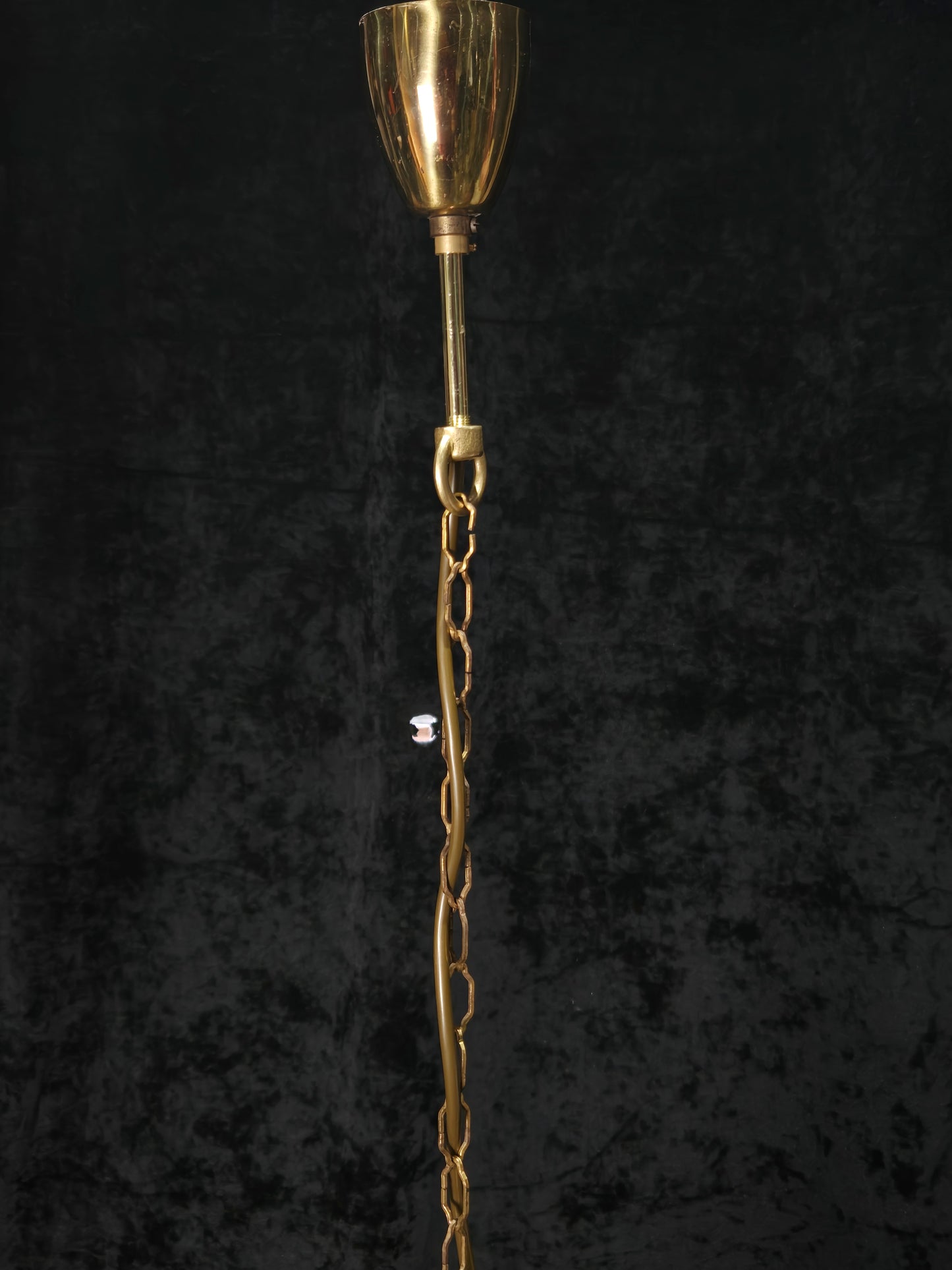 Classical Vintage Hexagon 1 Light Brass Bevelled Glass Lantern Ceiling Light