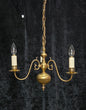 Classical Vintage 3 Arm Brass Flemish Chandelier Ceiling Light