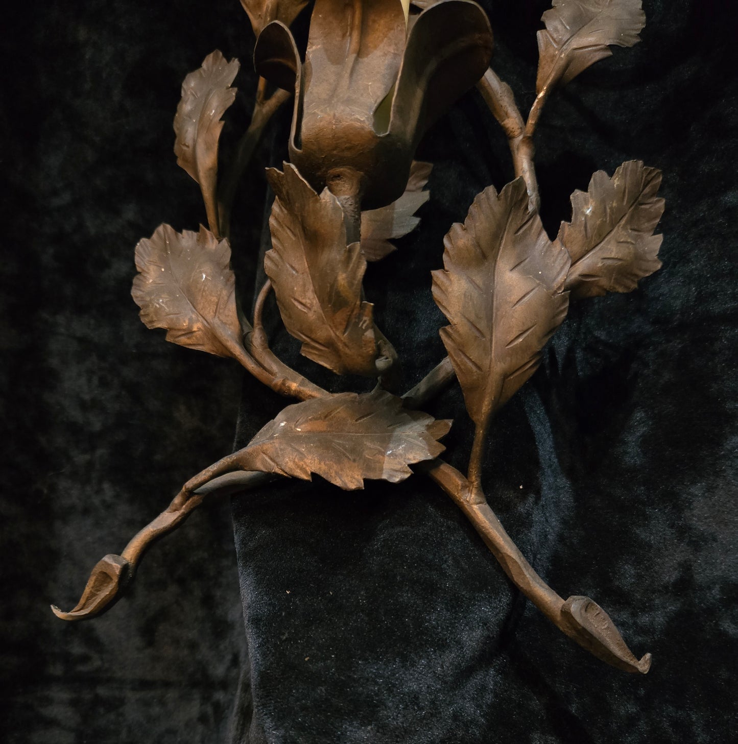 Fantastic Trio of Large Antique Wrought Iron Florentine Italian Candle Sconces