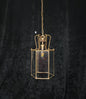Classical Vintage Hexagon 1 Light Brass Bevelled Glass Lantern Ceiling Light