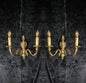 Fabulous Pair of Vintage 2 Arm Italian Brass Leaf Sconces Wall Lights