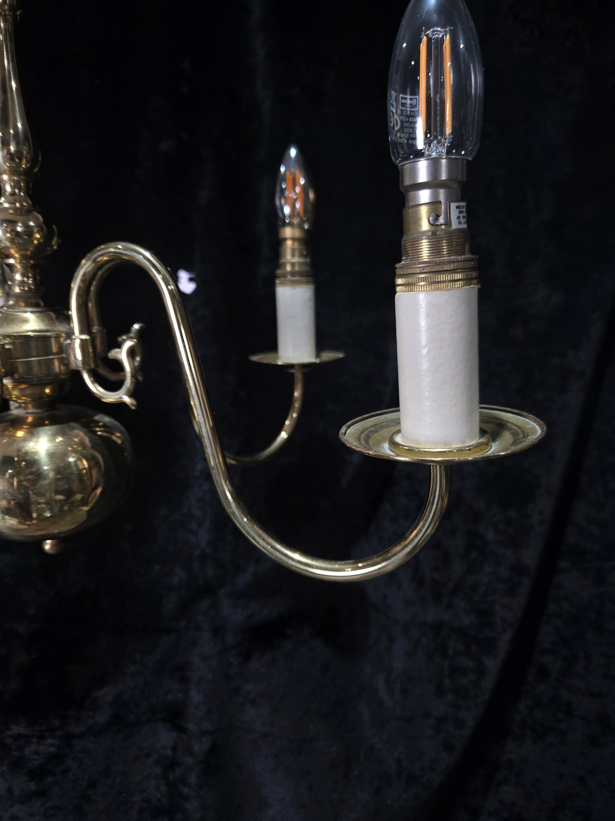 Classical 5 Arm Polished Brass Flemish Chandelier Ceiling Light