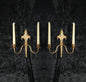 Decorative Pair Antique French Fleur De Lis Brass 2 Arm Candle Wall Lights