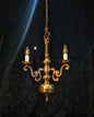 Elegant Vintage Italian 3 Arm Brass Chandelier Ceiling Light