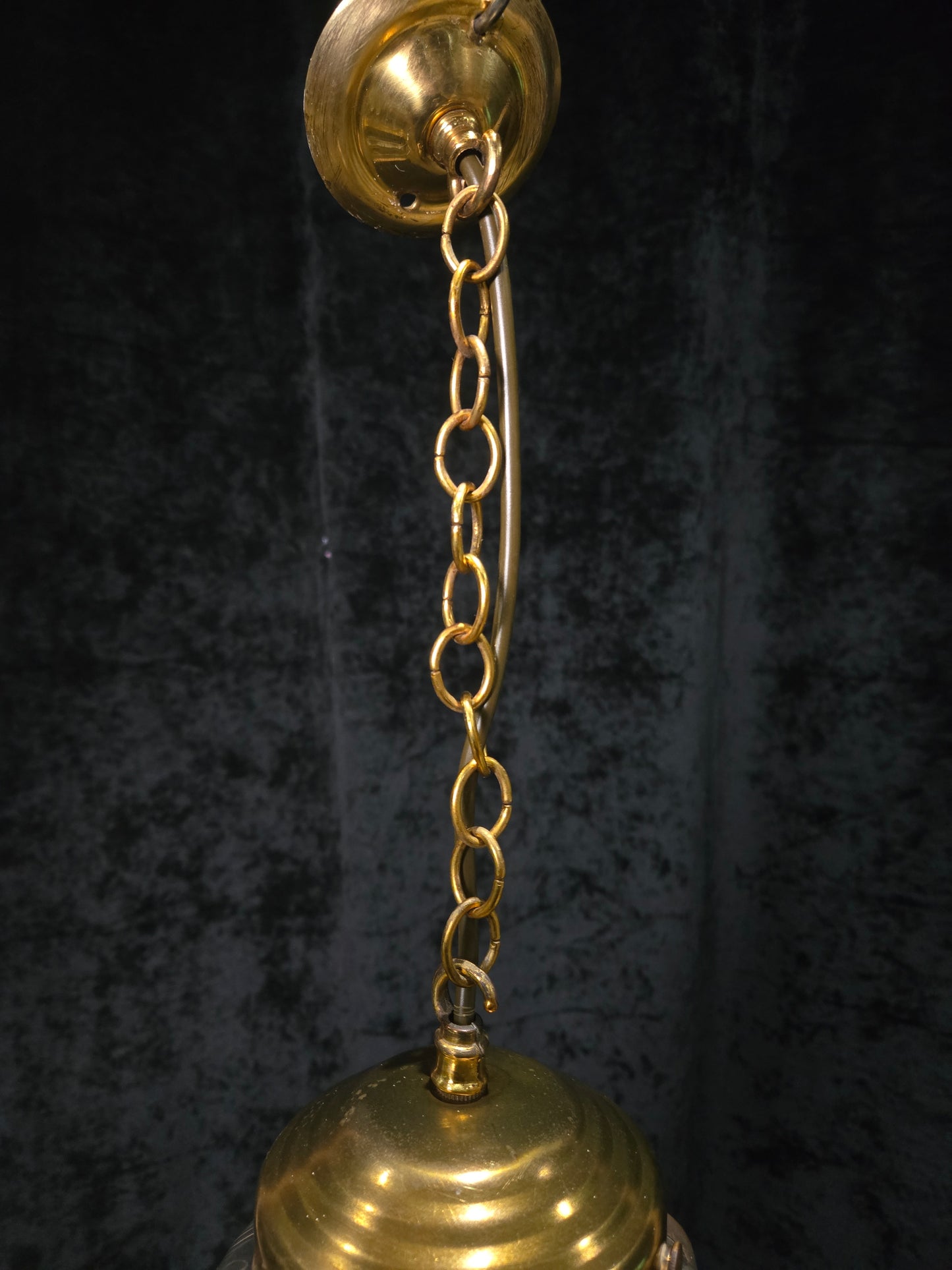 Decorative Murano Glass Antique Brass Bubble Lantern Ceiling Light