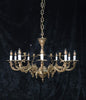 Fabulous Huge Heavy Vintage Italian Solid Brass 10 Arm 5 Candle Chandelier Light