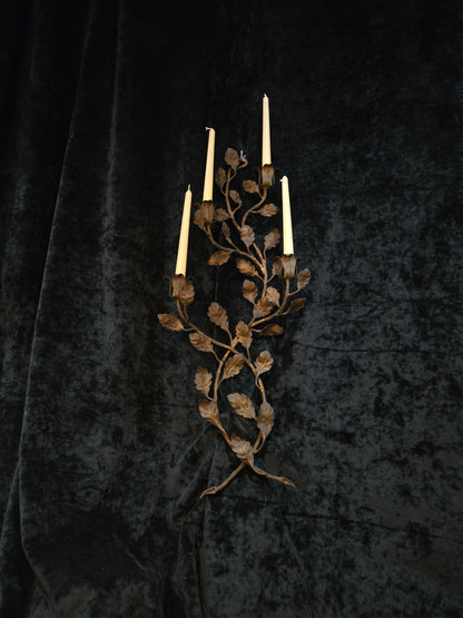 Fantastic Trio of Large Antique Wrought Iron Florentine Italian Candle Sconces