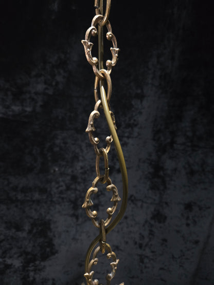 Beautiful Large Heavy Vintage Solid Brass 8 Arm Italian Chandelier Ceiling Light