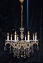 Fabulous Vintage French Large 8 Arm Glass Crystal Marie Therese Chandelier Light