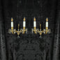 Fabulous Pair of Heavy Brass Vintage French 2 Arm Crystal Wall Lights Sconces