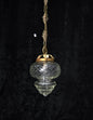 Lovely Vintage Clear Cut Glass Brass Hall Lantern Pendant Light