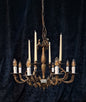 Decorative Vintage Italian Brass Cherub 8 Arm 4 Candle Chandelier Ceiling Light