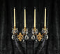 Gorgeous Pair of Vintage Italian 2 Arm Brass Crystal Candle Wall Lights Sconces