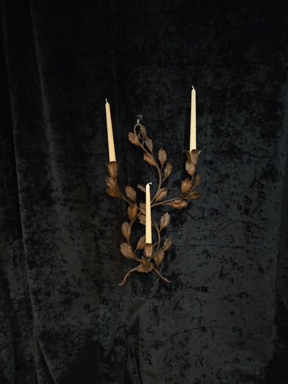 Fantastic Trio of Large Antique Wrought Iron Florentine Italian Candle Sconces