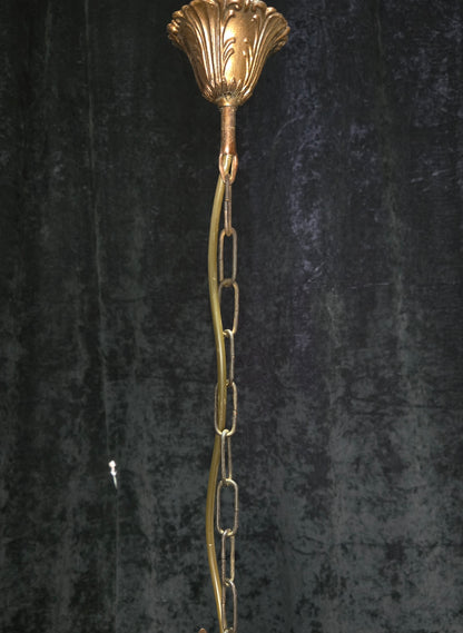 Beautiful Antique French 3 Tier Waterfall Montgolfiere Crystal Brass Chandelier