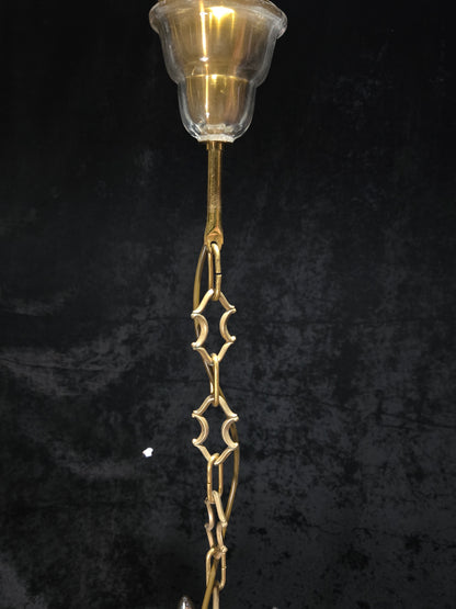 Stunning Vintage Made in Germany Marie Therese Crystal Brass 10 Light Chandelier