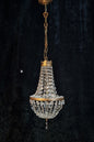 Traditional Vintage Italian 1 Light Gilded on Metal Montgolfiere Chandelier