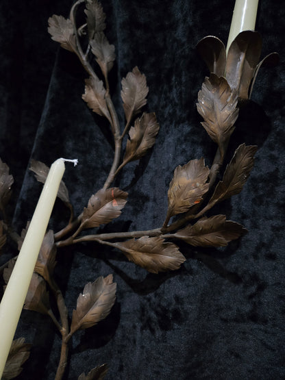Fantastic Trio of Large Antique Wrought Iron Florentine Italian Candle Sconces