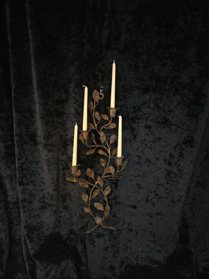 Fantastic Trio of Large Antique Wrought Iron Florentine Italian Candle Sconces