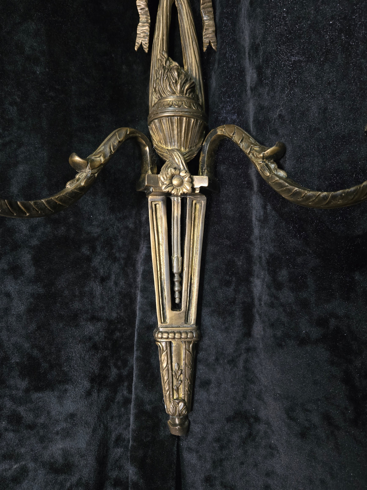 Fabulous Large Pair Antique French Brass 2 Arm Candle Wall Lights Sconces