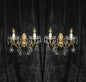Lovely Pair of Vintage French 2 Arm Brass Leaf Crystal Wall Lights Sconces